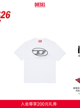 [新款]DIESEL男童26早春白色OVAL D-LOGOT恤J0260100YI9