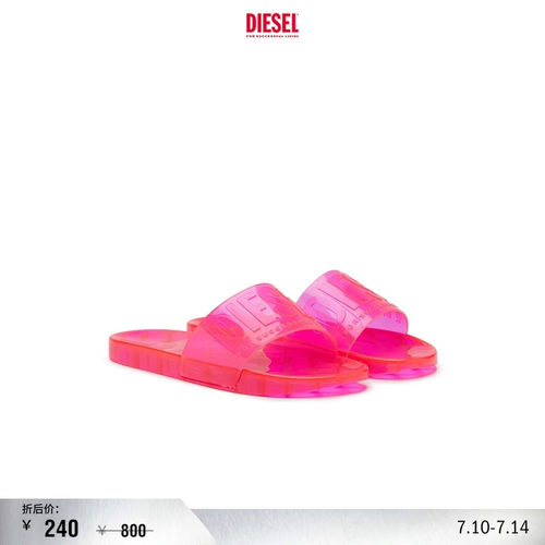 Diesel女士SUPERLOGO拖鞋