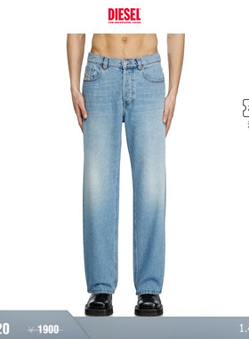 [折扣]DIESEL男士D-MACS通勤穿搭中腰合身直筒牛仔裤A041490CLBA