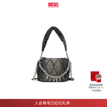 [礼物]DIESEL女士CHARM D小号手提包菱格纹流浪包X09597P6330