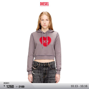 [折扣][明星同款]DIESEL女士D LOGO连帽卫衣A219520NSEX
