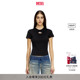 DIESEL女士OVAL T恤A168390CLBR D黑色白色修身 圆领短袖