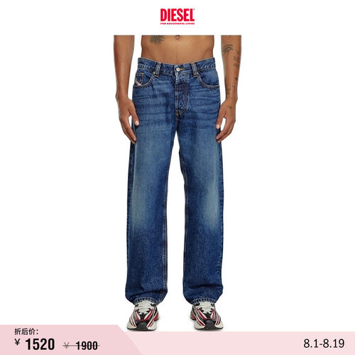 [折扣]DIESEL男士D-MACS中腰合身直筒牛仔裤A0414909I27