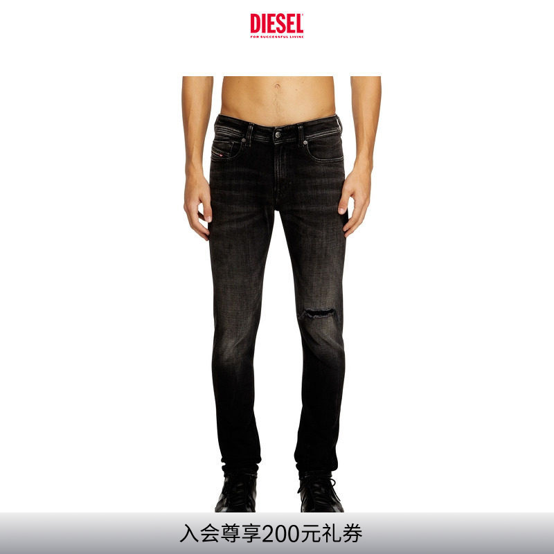 DIESEL男士SLEENKER低腰紧身铅笔牛仔裤A0359509N19图片