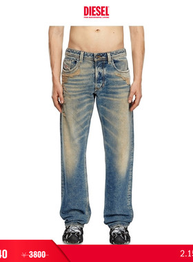 [折扣]DIESEL男士LARKEE做旧中腰合身直筒牛仔裤00C06P09K32