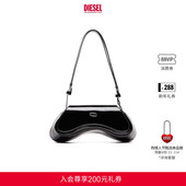 礼物 DIESEL女士PLAY黑色翻盖异形游戏手柄包X09776P6255