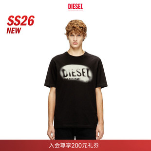 26早春SUPER DIESEL男士 LOGO黑色简约T恤A199710QIAM 新款