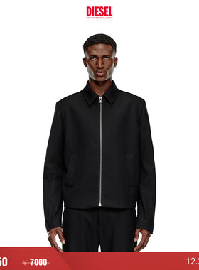 [折扣]DIESEL男士黑色拉链巴恩工装风格夹克外套A143980CBCL