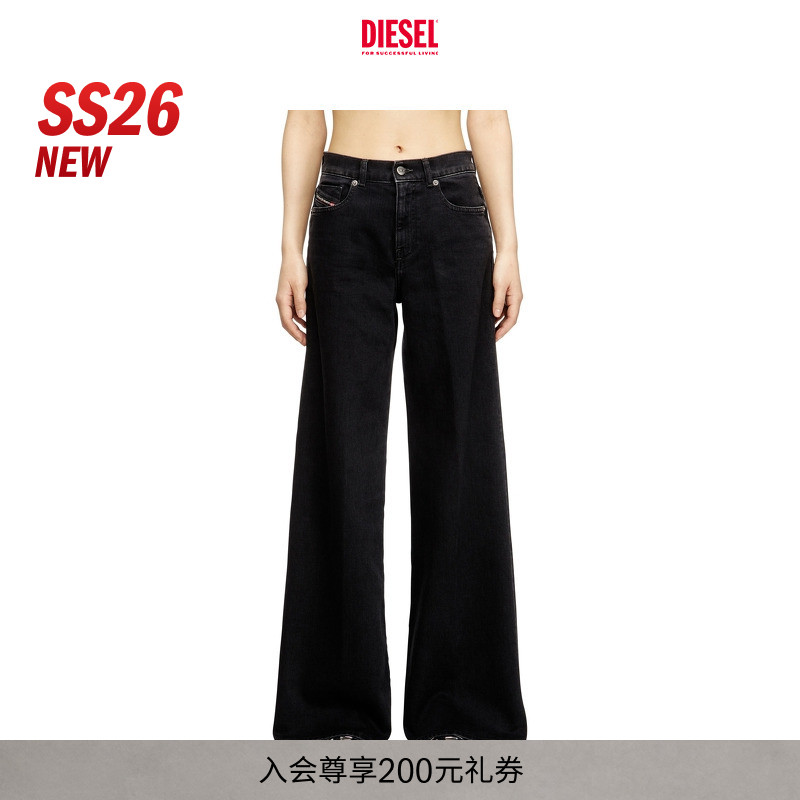 [新款]DIESEL女士26早春D-AKEMI中腰合身喇叭牛仔裤A0362509N89