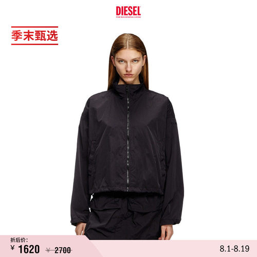 [季末甄选]DIESEL女士黑色简约通勤夹克外套A168150AKAD