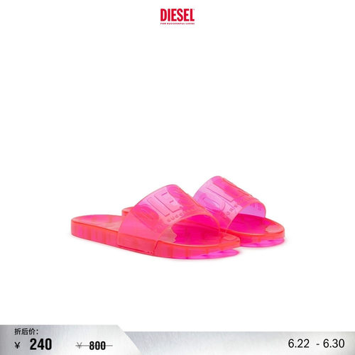 Diesel女士SUPERLOGO拖鞋