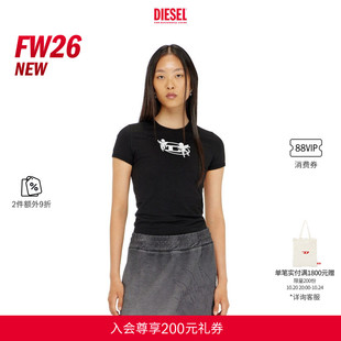 [2件9折]DIESEL女士26秋冬丘比特小印花T恤P018750SPGY
