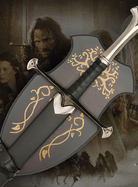 指环王魔戒三部曲纳西尔圣剑经文版1:1阿拉贡长剑cos影视未开刃