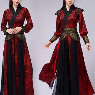 花木兰从军古装雪龙吟舞蹈演出服女中国风女侠象王行剑舞打鼓服装