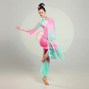 古典舞蹈服纱衣胶州秧歌演出服女艺考舞蹈服中国风扇子舞团体服装