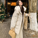 加厚百搭外套潮 新款 大牌高级感90白鸭绒羽绒服女中长款 2025年冬季