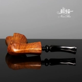 NewBee鲜蜂石楠木烟斗手工实木带瘤皮火焰纹老式传统男士过滤烟具