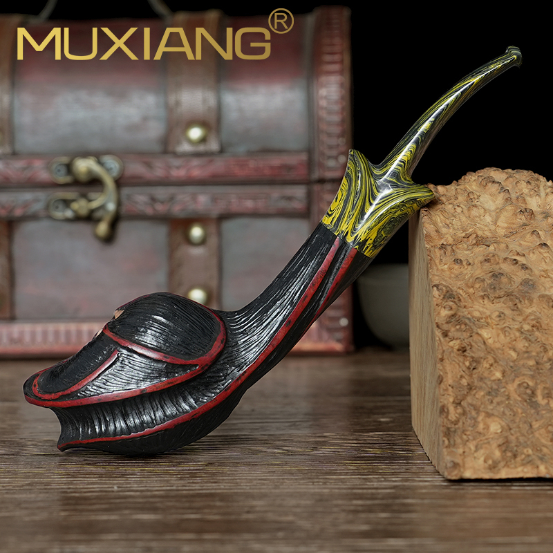 石楠木烟斗男士手工雕刻自由式实木花斗老式传统过滤专用烟具配件