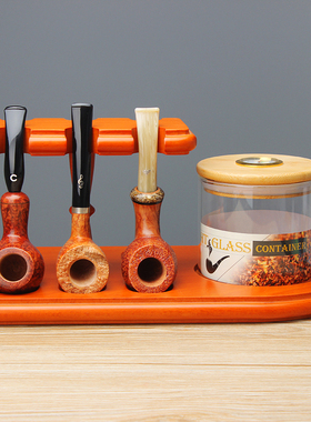 NewBee 榉木烟斗架实木立式6位多斗座男士收纳展示手工支架子配件