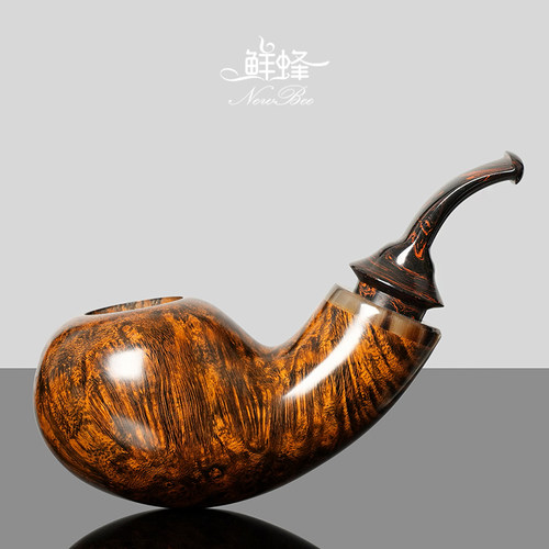 NewBee石楠木烟斗男士手工大苹果空腔斗实木老式传统过滤专用烟具