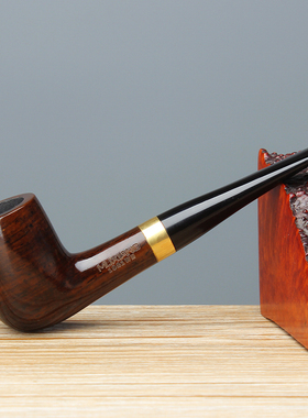 NewBee鲜蜂乌木直柄9MM活性炭过滤烟斗 男士烟斗烟具专用送礼佳品