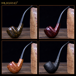 进口石楠木小型烟斗男士老式实木烟袋锅手工烟锅旱烟斗烟筒烟杆