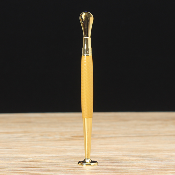 8deco 传奇压棒 烟斗金属镂空防熄火碾磨镂花通针压棒二合一 金色