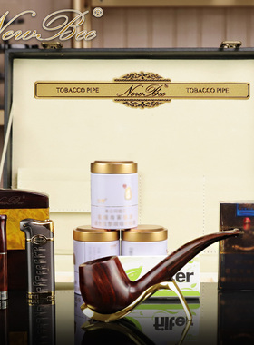 Newbee印度小叶紫檀木烟斗高端豪华礼盒男手工实木坎伯兰烟嘴烟具