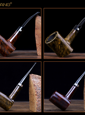 进口石楠木烟斗男士手工实木经典锤子斗老式传统过滤专用烟具配件