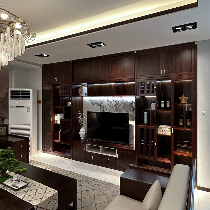 半墨新中式全屋定制电视墙