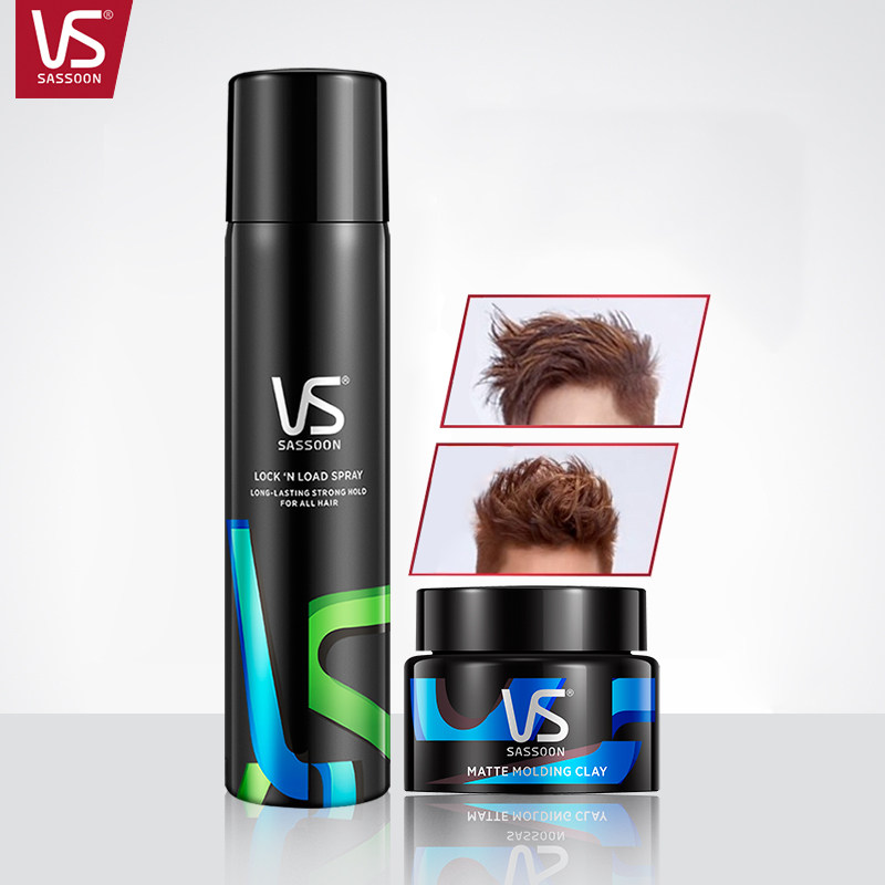 VS沙宣发胶强力定型喷雾300ml清爽蓬松造型干胶逆重哑光发泥50g