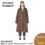 STUDIO TOMBOY mùa thu áo khoác kẻ sọc mới của phụ nữ - Trench Coat áo khoác nữ mùa đông
