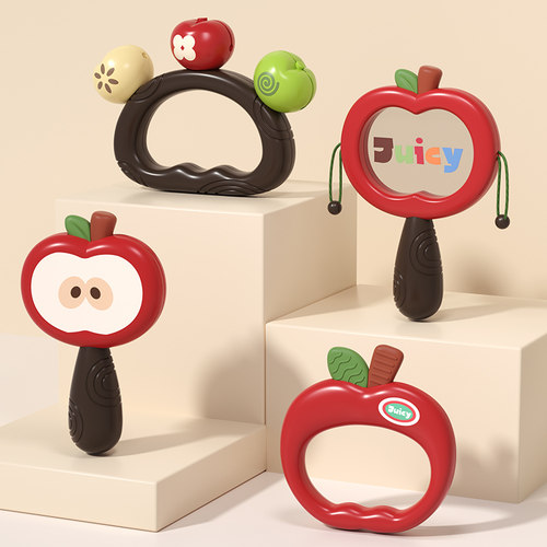 新生婴儿玩具0到6个月手摇铃沙锤拨浪鼓可啃咬宝宝小龄抓握训练幼
