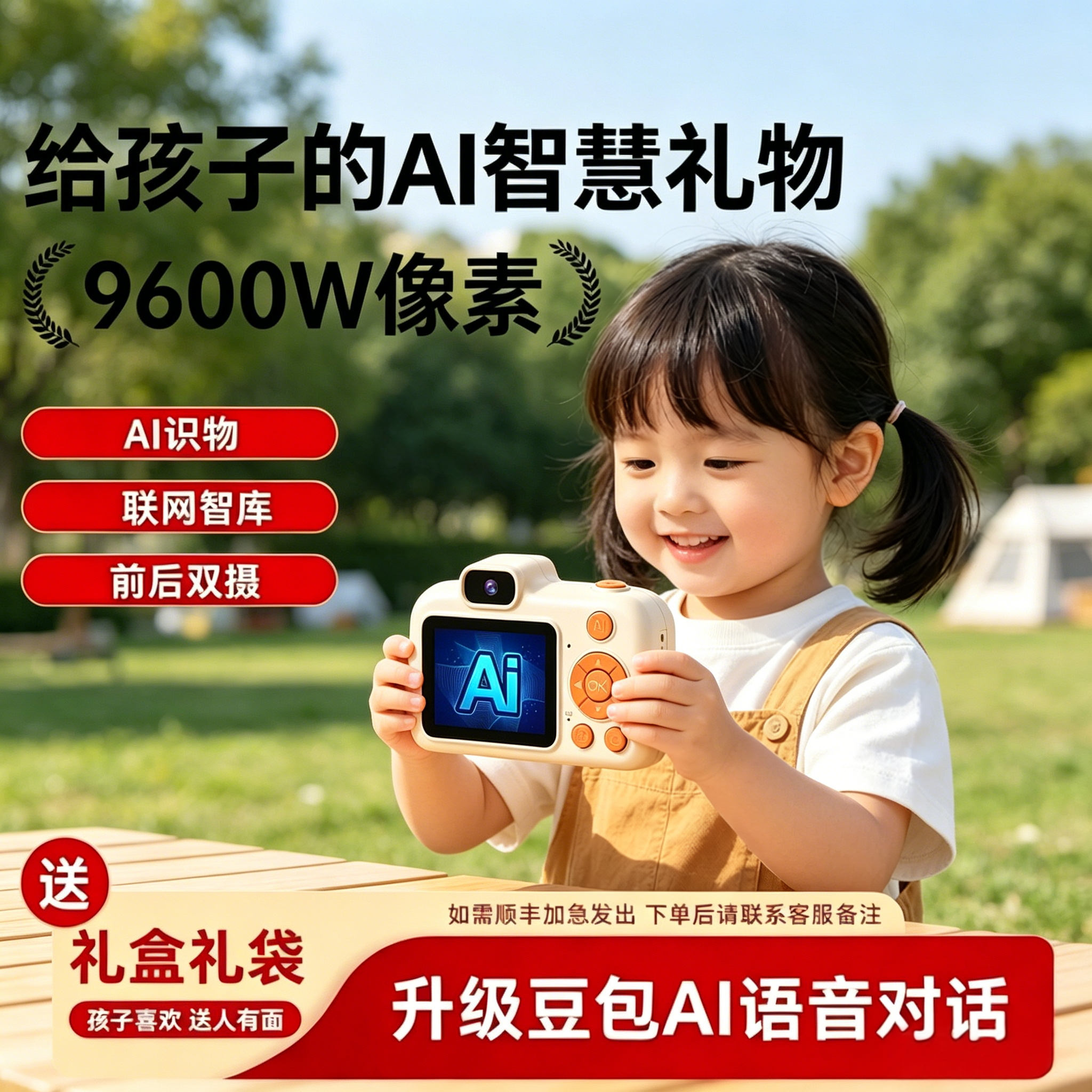 儿童照相机玩具可拍照可玩游戏迷你小相机男孩小孩拍立得ai拍学机
