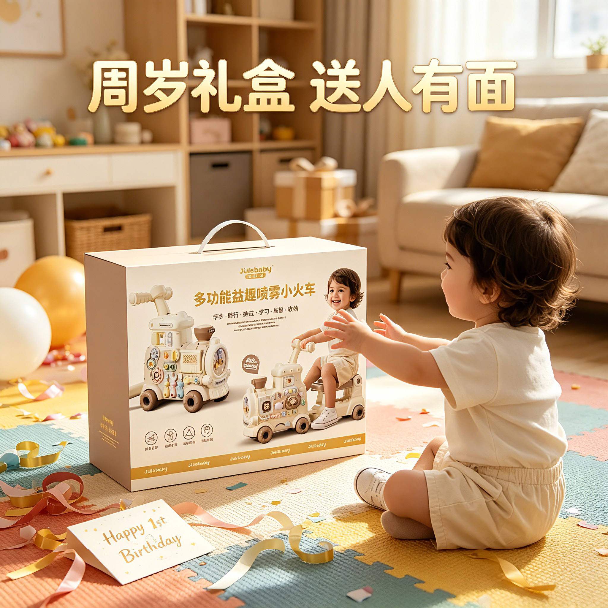 1岁男孩玩具满周岁女宝宝礼物男宝女宝一到3半儿童生日幼儿学步车