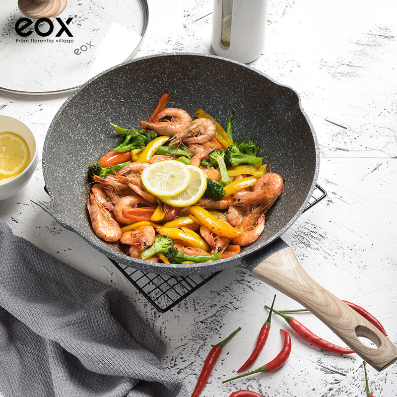 eox不粘锅电磁炉燃气灶适用多功能炒菜锅少油烟平底锅家用炒锅|msdalam kategori dapur/memasak Appliances, memasak Appliances, Periuk belanga/Pot/cerek, Wok - dari Buy2taobao.com untuk memberikan perkhidmatan ejen Taobao profesional membeli