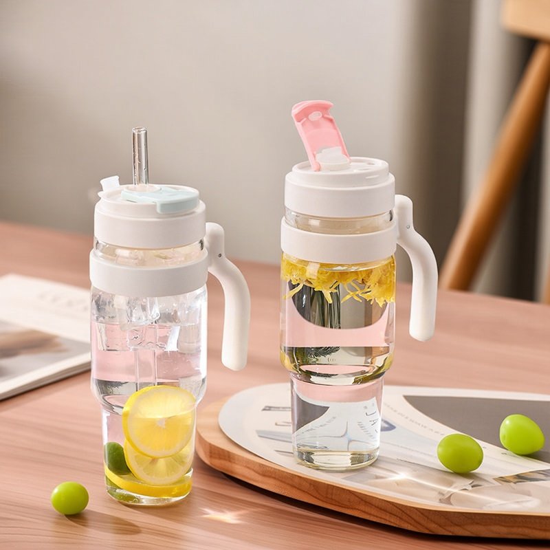 大容量花茶杯吸管杯玻璃杯双饮口车载冰霸杯巨无霸水杯杯子果汁杯,餐饮具,吸管杯,淘宝优惠券,粉丝福利购,淘宝优惠卷