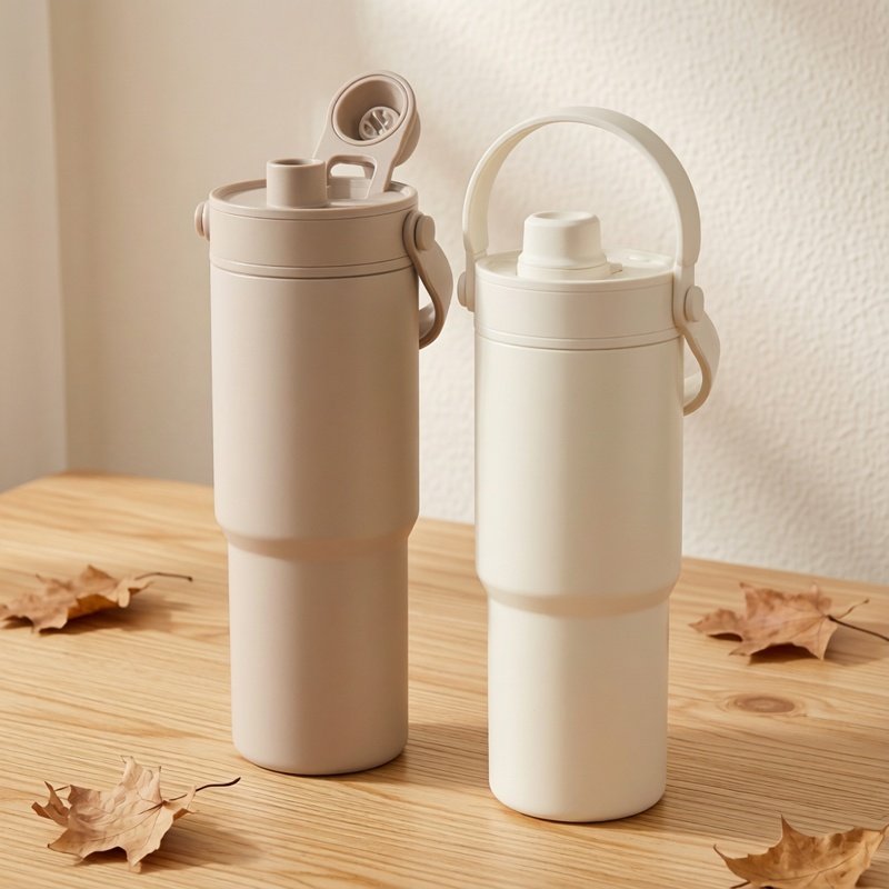 大容量保温杯双饮带吸管316不锈钢陶瓷内胆保温杯便携车载随行杯,餐饮具,保冷/保温杯,淘宝优惠券,粉丝福利购,淘宝优惠卷