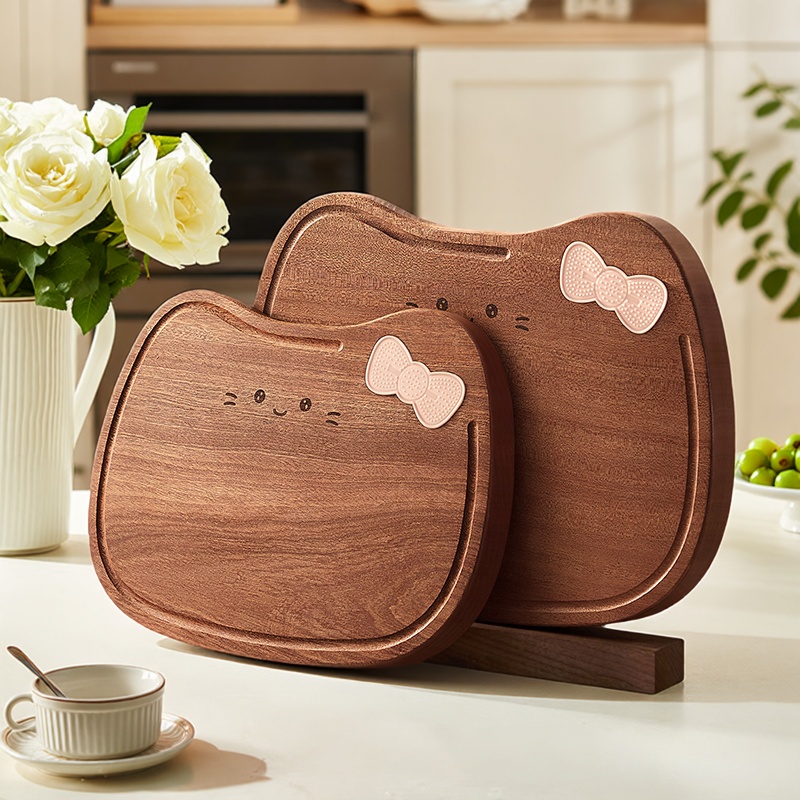 卡通可爱整木菜板厨房实木乌檀木