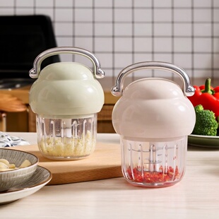 蒜泥器婴儿宝宝辅食料理机电动大容量不锈钢多功能绞肉机捣蒜器