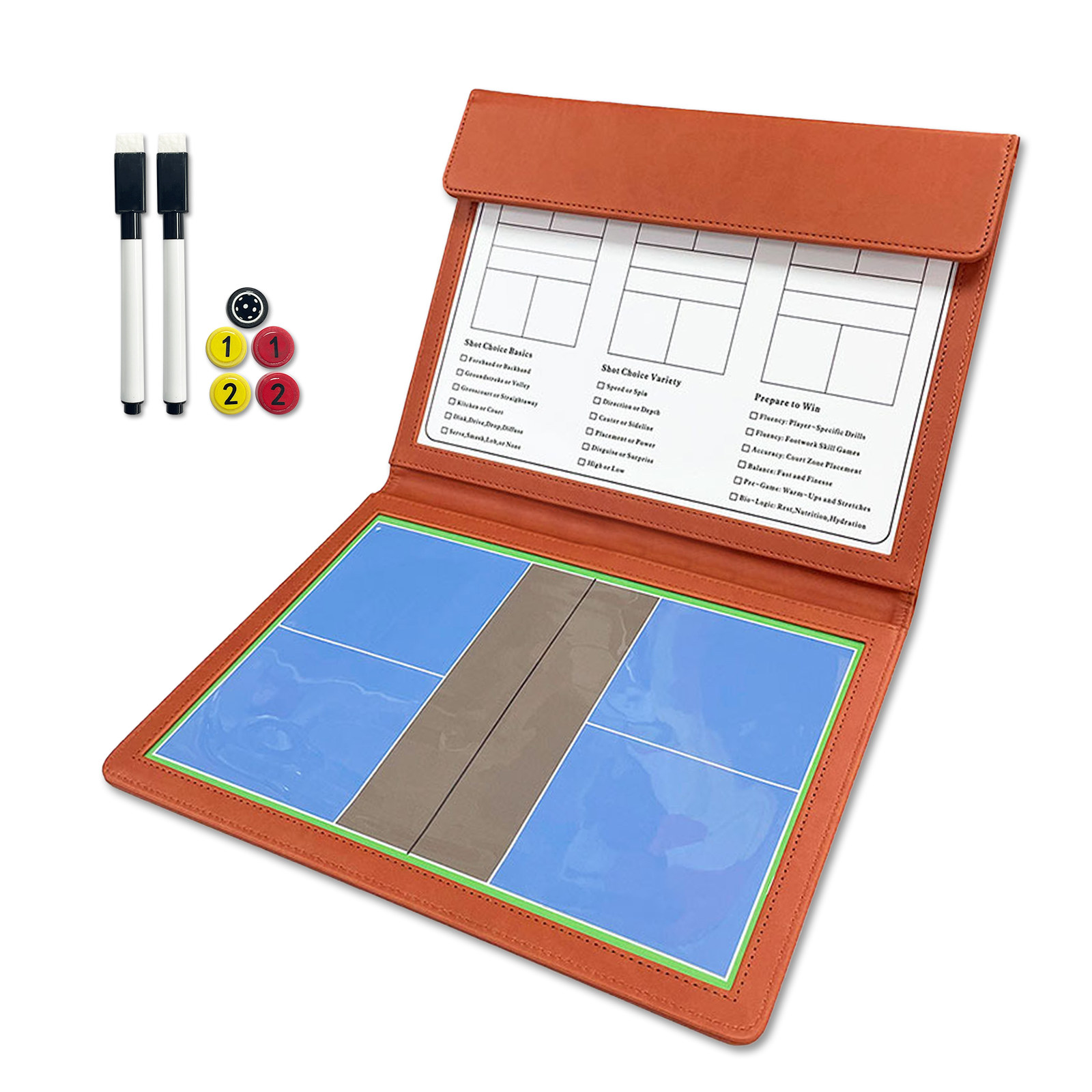 折叠匹克球战术板教练指挥板讲解比赛训练可擦可写便携磁性笔记本