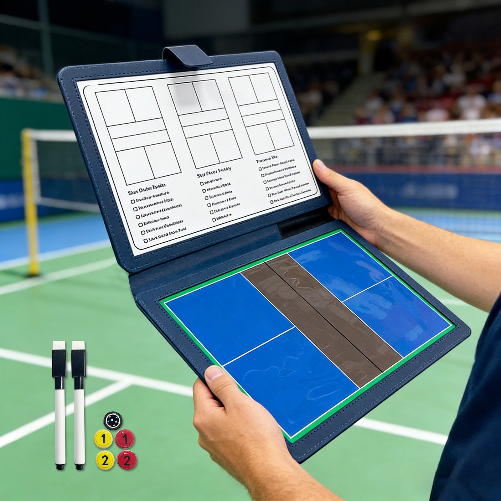 专业匹克球战术板教练指挥板笔记本讲解比赛训练可擦可写便携磁性