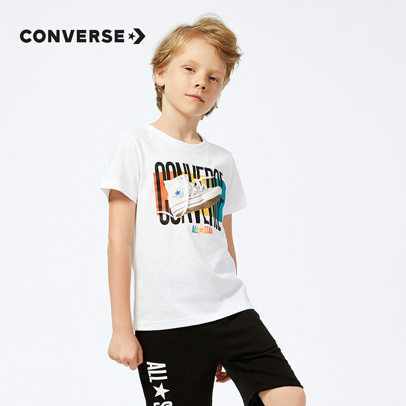 Converse匡威童装纯棉小男童女童儿童短袖T恤CV2022203PS-002