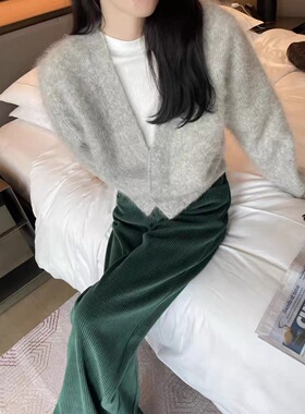 MACQNF正品2023秋冬时尚显瘦气质马海绒短款外套女MQ89033