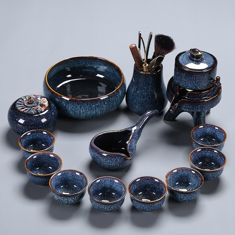 窑变懒人自动泡茶器陶瓷功夫茶具套装防烫茶壶茶杯整套旋转出水,餐饮具,功夫茶具,淘宝优惠券,粉丝福利购,淘宝优惠卷