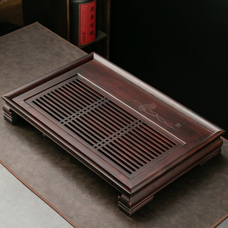 重竹雅韵茶盘抽屉蓄水茶海功夫茶具茶托双用茶台小茶桌托盘竹质盘