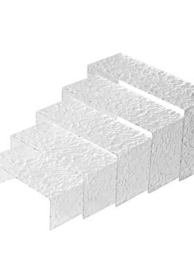 卫生间化妆品置物架透明亚克力波纹板U形首饰香水手办桌面展示架