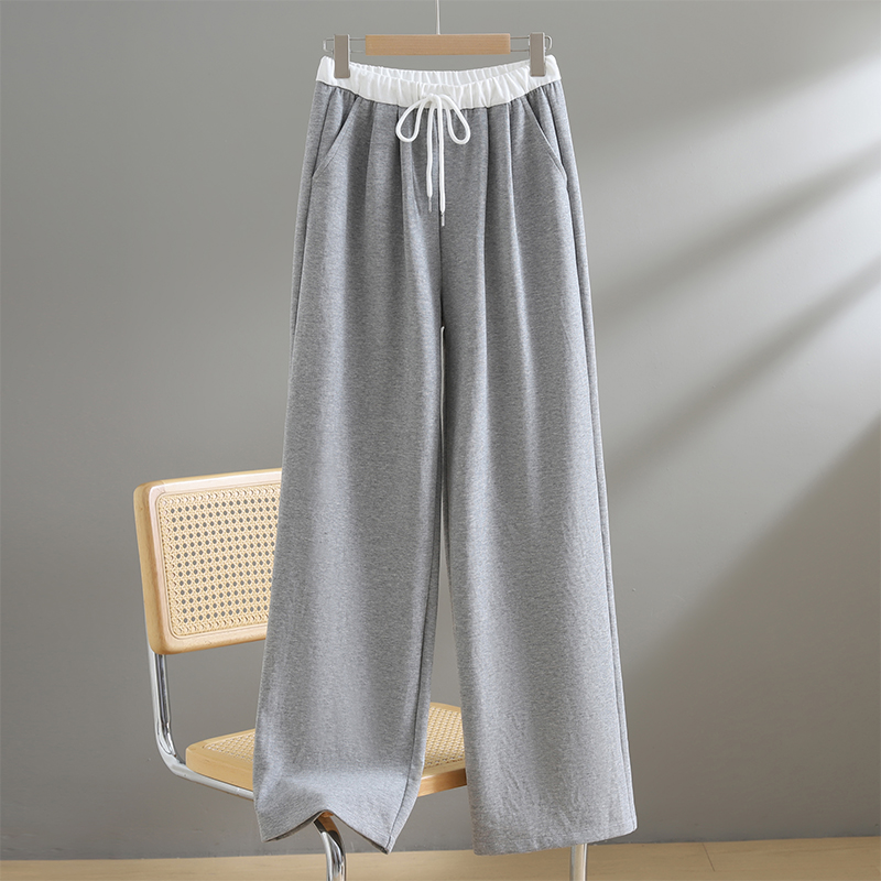 秋季新款运动裤卫裤女高腰直筒裤