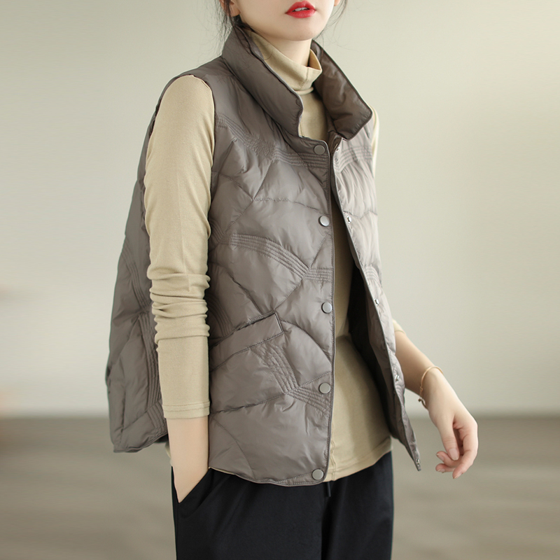 冬轻薄羽绒棉衣马甲外套保暖马夹