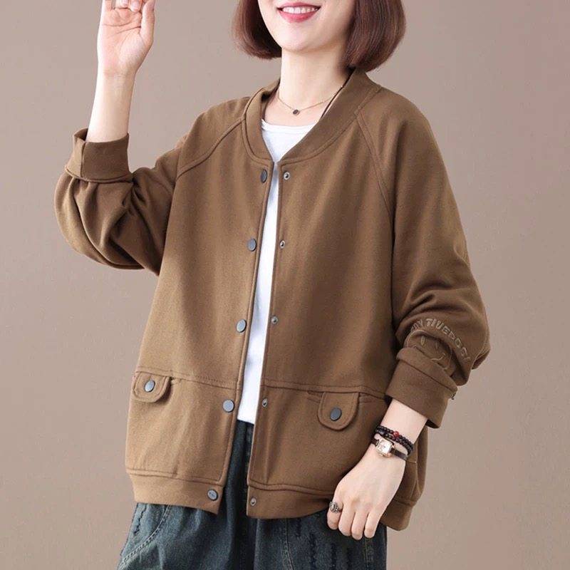 商场专柜撤回女装韩版大码夹克外套秋洋气宽松刺绣上衣休闲棒球服,女装/女士精品,常规大码外套,淘宝优惠券,粉丝福利购,淘宝优惠卷